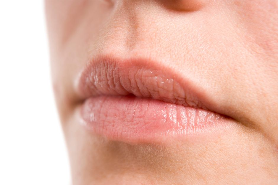 Ladies mouth closed