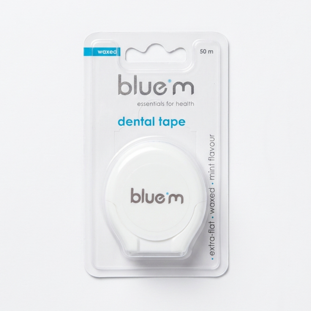 blue®m Dental Floss in packaging